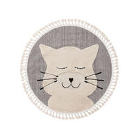 KINDERTEPPICH Momo Grau ø 120 cm rund - Grau, Textil (120/1cm) - KUNSTLOFT