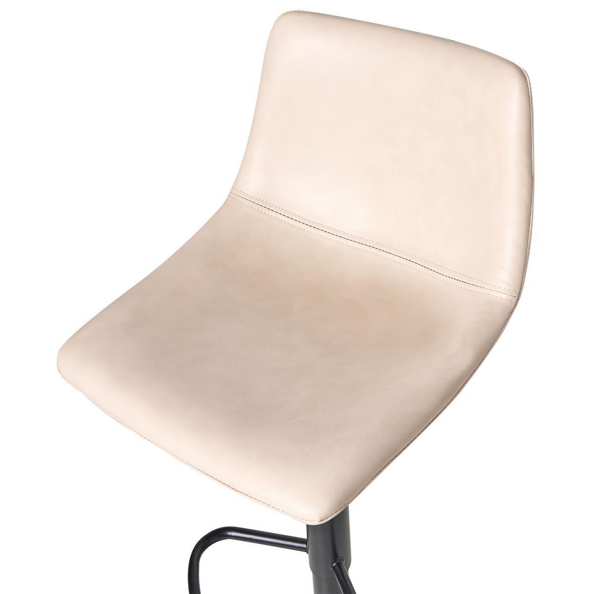 BARHOCKERN 2er-Set Hellbeige Lebrija - Beige/Schwarz, Kunststoff (39/98/44cm) - Beliani