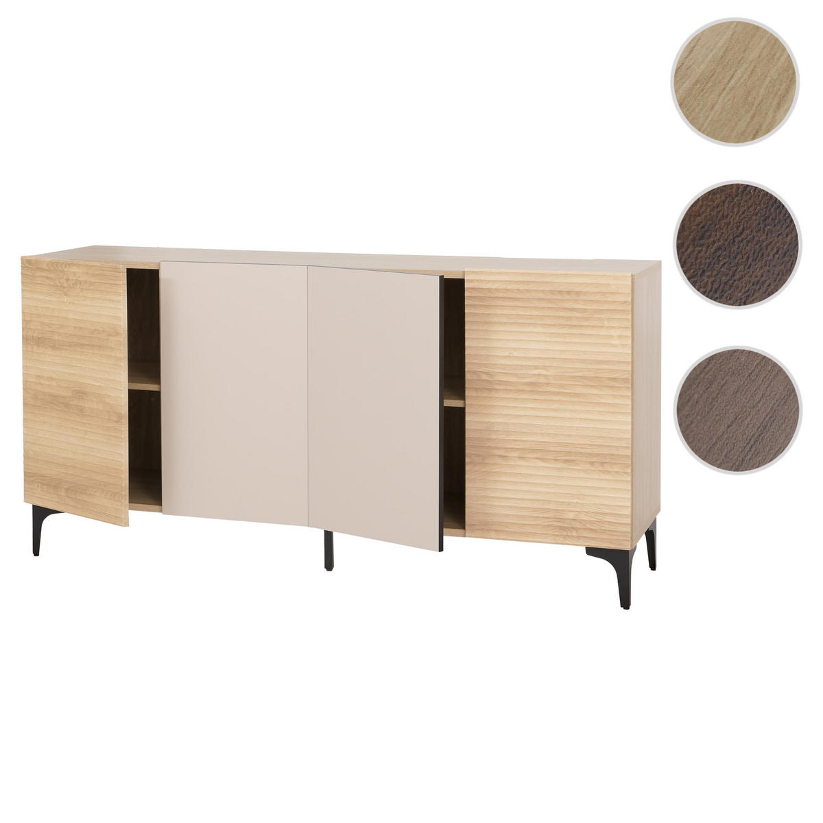 SIDEBOARD Eiche Dekor - Eiche Wotan, Holz (160/80/42cm) - MCW