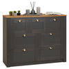 SIDEBOARD BOLTON - Anthrazit/Braun, Holz (110/87/40cm) - IDIMEX
