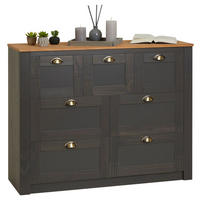 SIDEBOARD BOLTON - Anthrazit/Braun, Holz (110/87/40cm) - IDIMEX