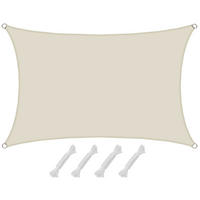 UV-SONNENSEGEL 1/2 m, Rechteckig, Wasserdicht, Beige - Beige, Kunststoff (100/200cm) - Amanka