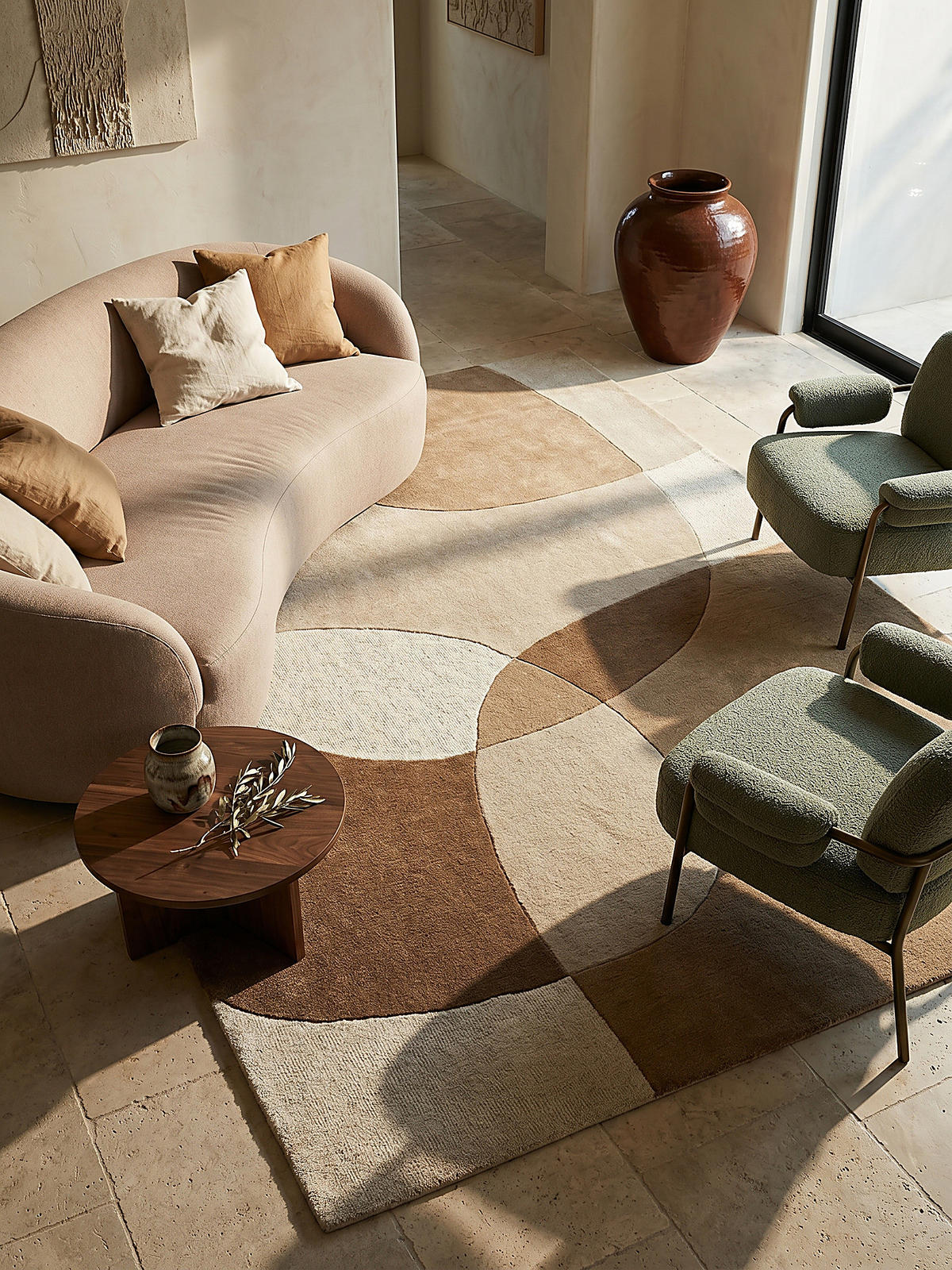 TEPPICH aus Wolle AIRE in Natur, abstrakt, 200 x 290 cm - Beige, Textil (200/290cm) - KADIMA DESIGN