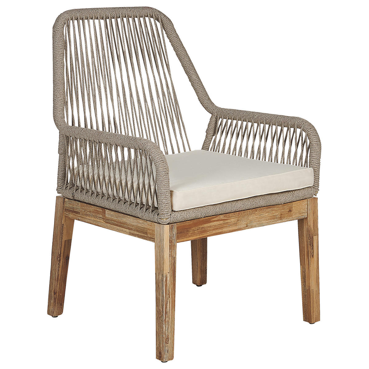 GARTENMÖBEL-SET 6-Sitzer Grau Oristano - Hellbraun/Beige, Stein - Beliani