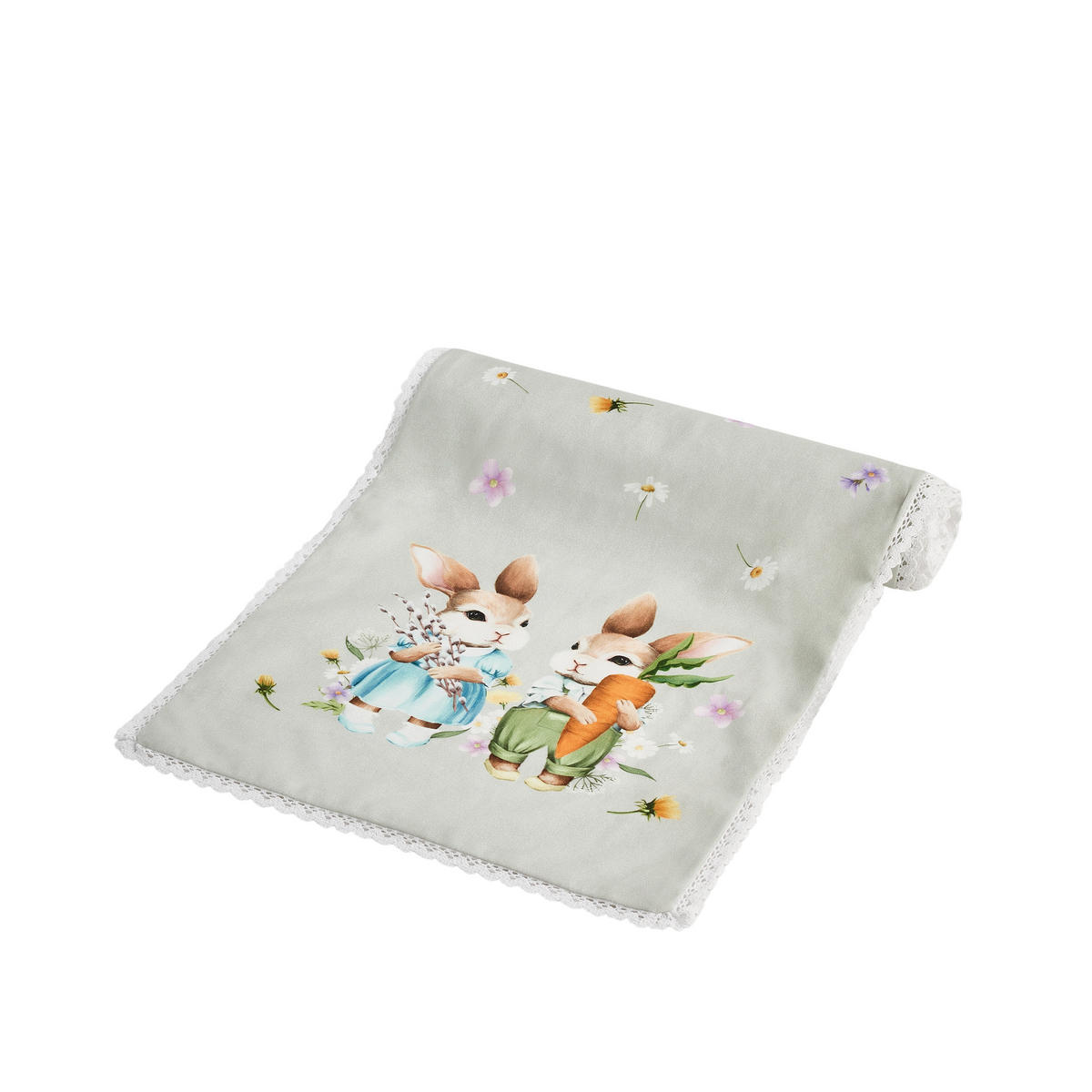 TISCHLÄUFER Emi - Hellgrün, Textil (180/35/1cm) - home&you