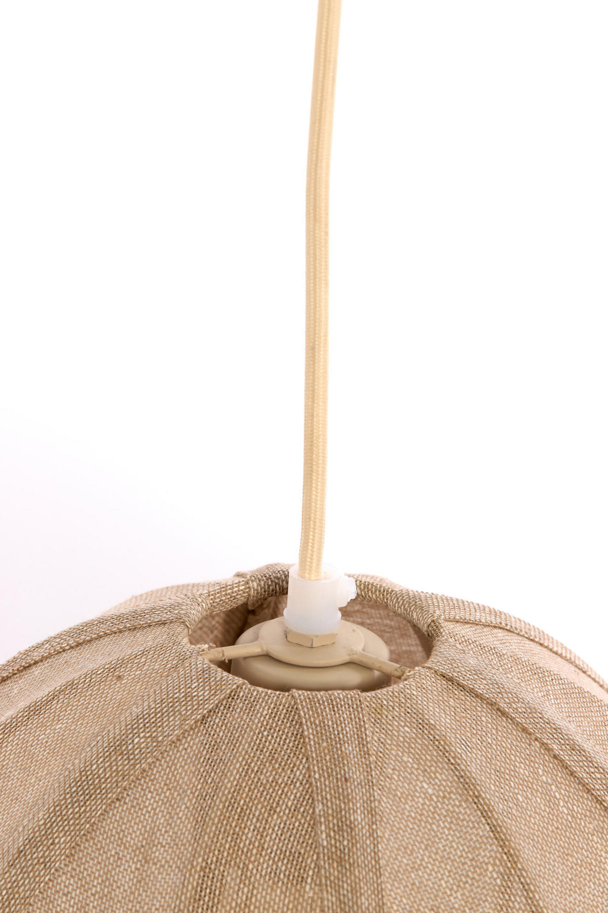 HÄNGELAMPE Sukau Braun Ø50/40,5 cm - Beige, Textil (50/50/40.5cm) - Light & Living