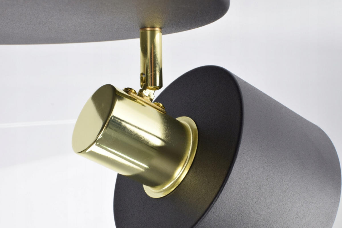 DECKENLEUCHTE BLACKSPOT - Goldfarben/Schwarz, Metall (30/30/20cm) - kiki design