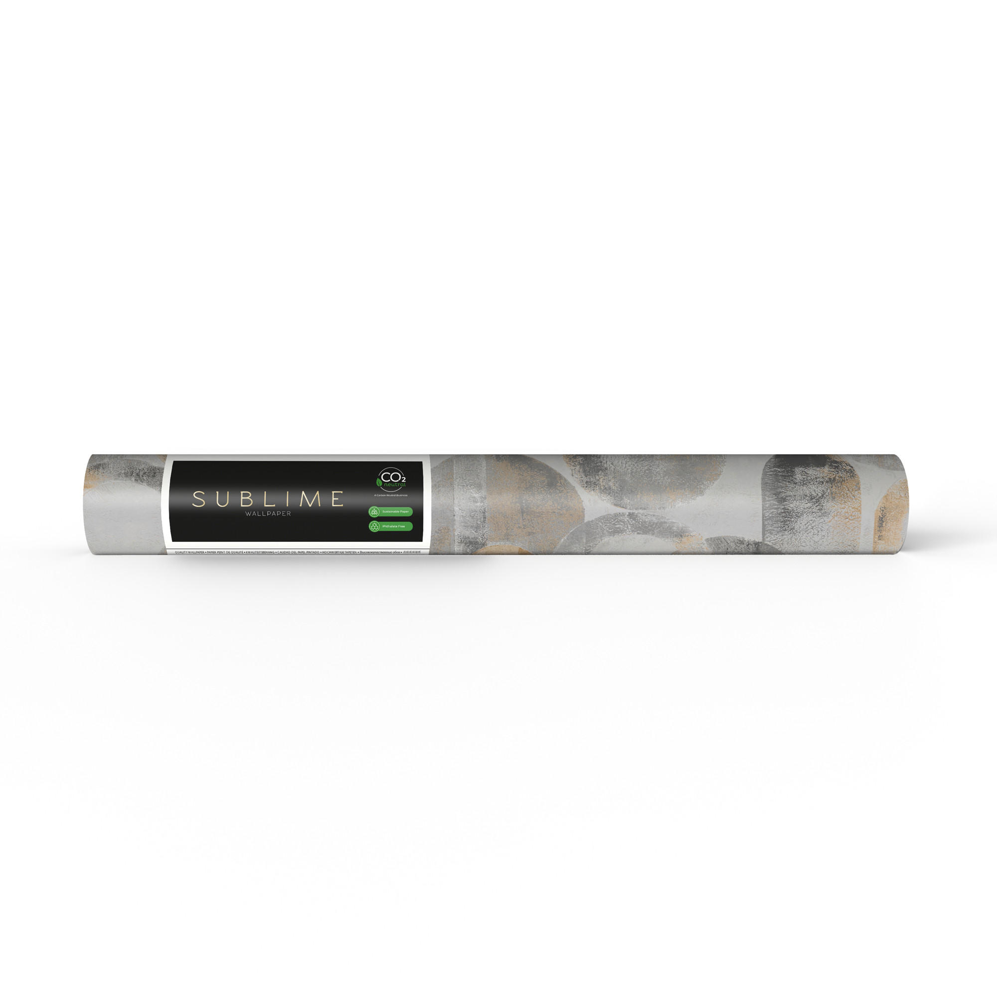 VLIESTAPETE - Ovale Formen Sand Gold - Sandfarben, Papier/Kunststoff (52/1000cm) - Sublime