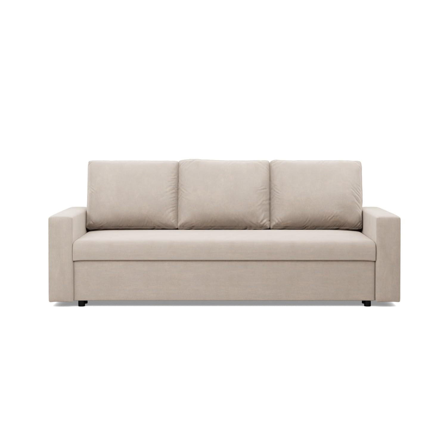 SOFA 3-SITZER MIT SCHLAFFUNKTION NEO, Beige - Beige, Textil (220/85/92cm)