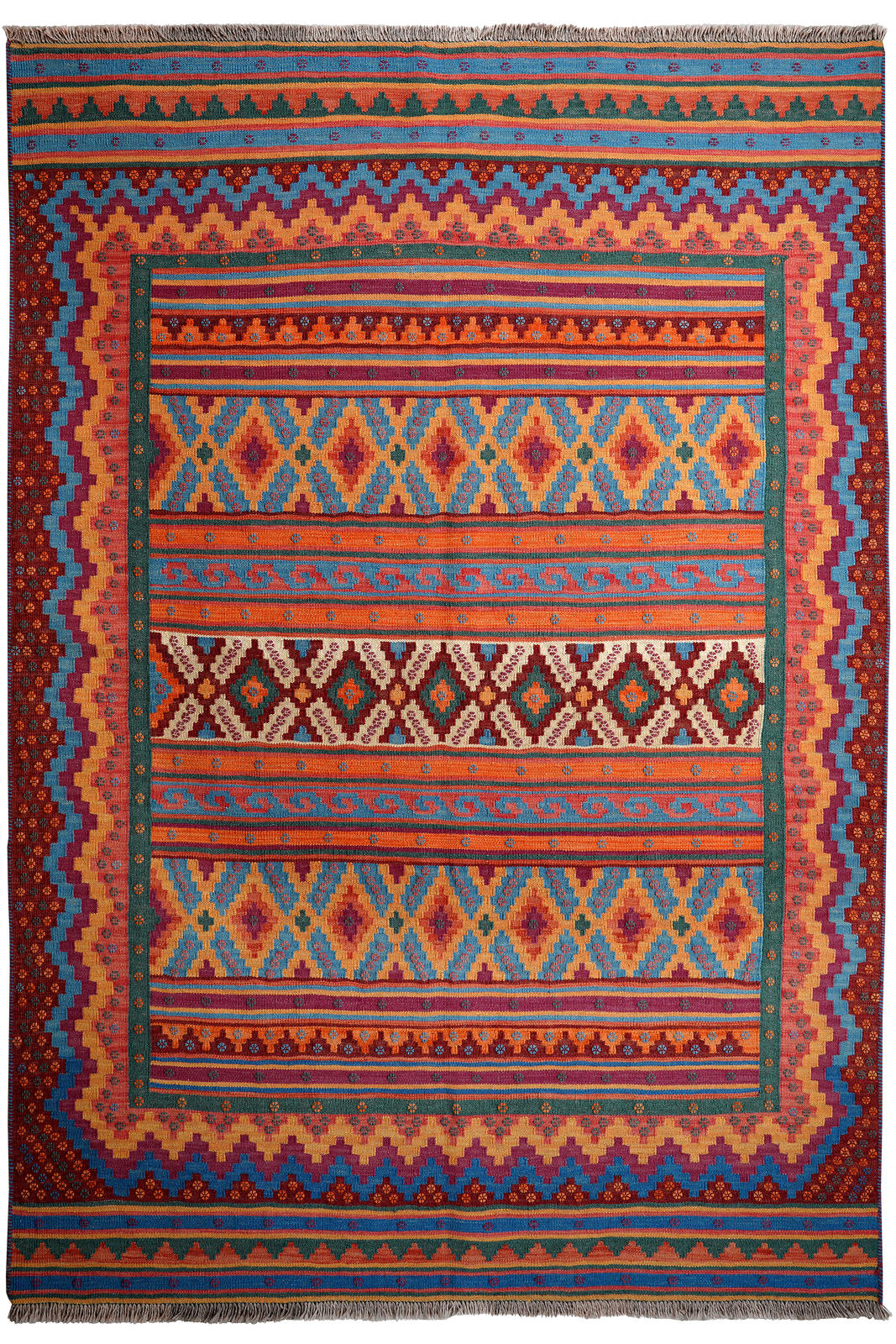 Looma Kelim-Teppich Mehrfarbig 156x229 cm