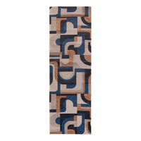 TEPPICH Camel Blue Nuance 80/250 cm - Braun, Textil (80/250cm) - Louis De Poortere