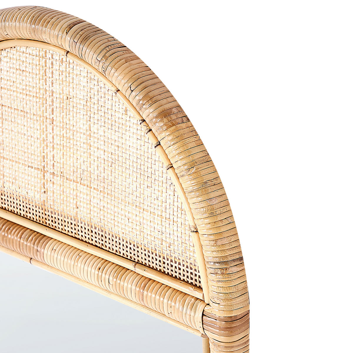 OGLINDĂ PE SUPORT 150 cm ratan culoare naturală Barges - culoare naturală/negru, materiale naturale (50/150/3cm) - Beliani