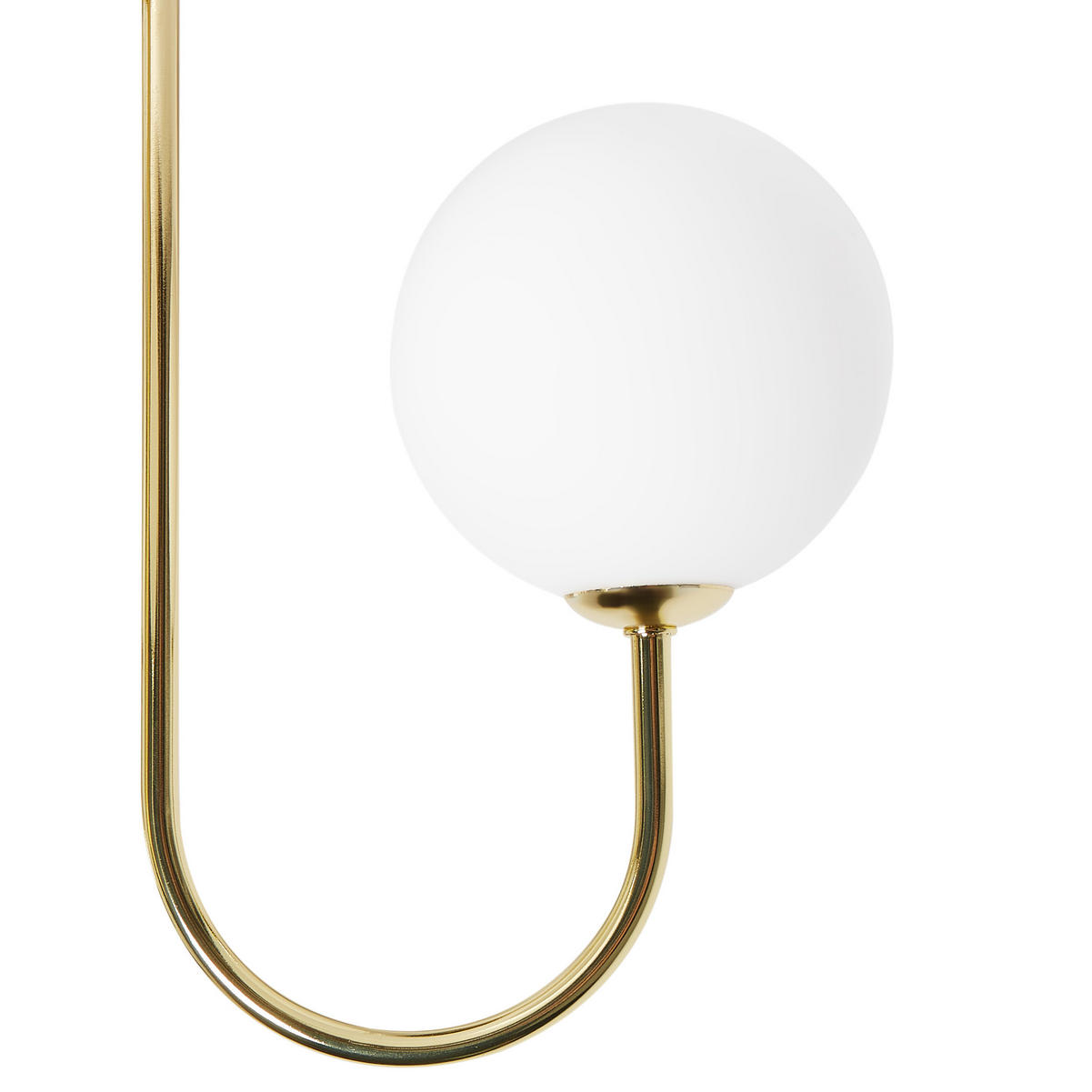 DECKENLAMPE Gold/Weiß Shire - Goldfarben/Weiß, Glas (30/30/29cm) - Beliani