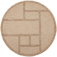 TEPPICH aus Wolle, handgetuftet, GANNEL, in Natur, Blockdesign, Ø 160 cm - Beige, Textil (160/160cm) - KADIMA DESIGN