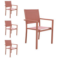 GARTENSTÜHLE Terracotta 4er-Set - Orange, Kunststoff (57/89.5/56.5cm) - Happy Garden