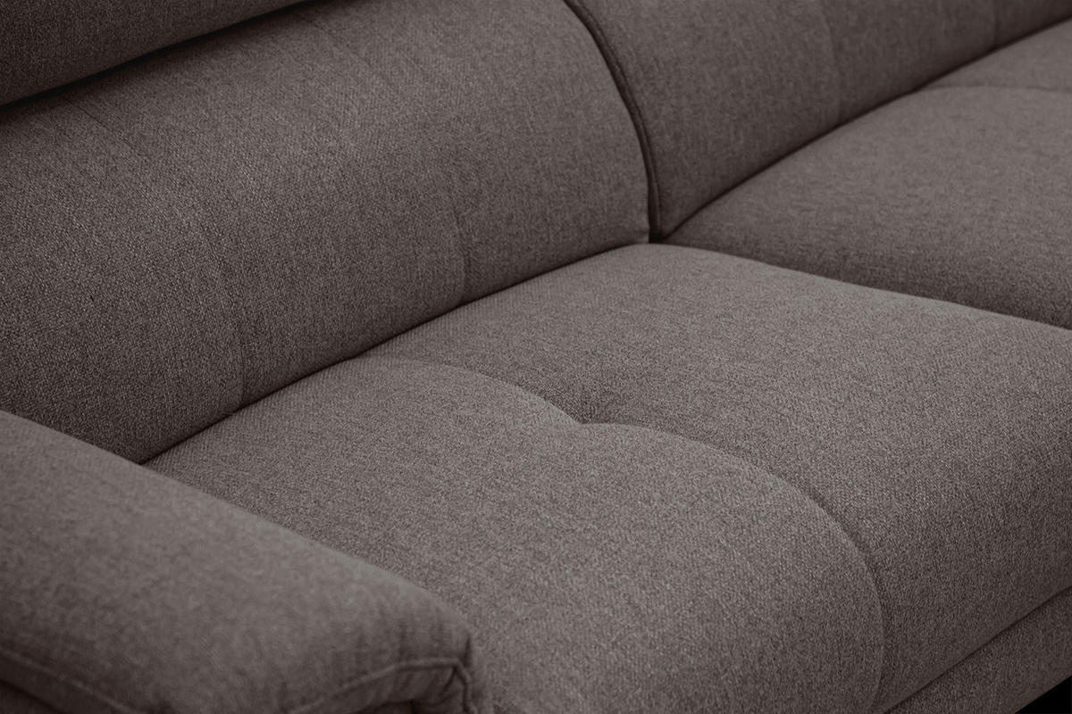 RELAXSOFA MATERA 3-Sitzer mit 2 Relaxfunktionen, braun - Schwarz/Braun, Holzwerkstoff/Textil (212/82/103cm) - Courtois Laville