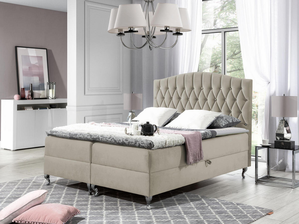 BOXBETT Puerto - Creme, Holz (120/200cm) - MIRJAN24