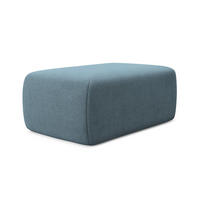 POUF Strukturstoff Stoff Blau - Blau/Schwarz, Kunststoff/Textil (102/40/62cm) - Makamii