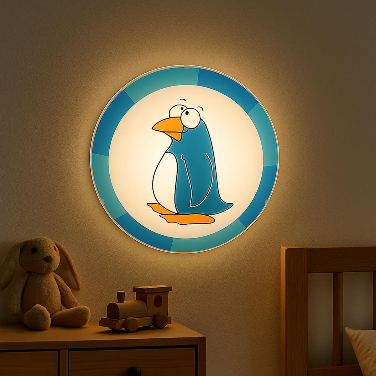 DECKENLEUCHTE BIUBIU Stahl Blau Weiß - Blau, Glas (25/25/8cm)