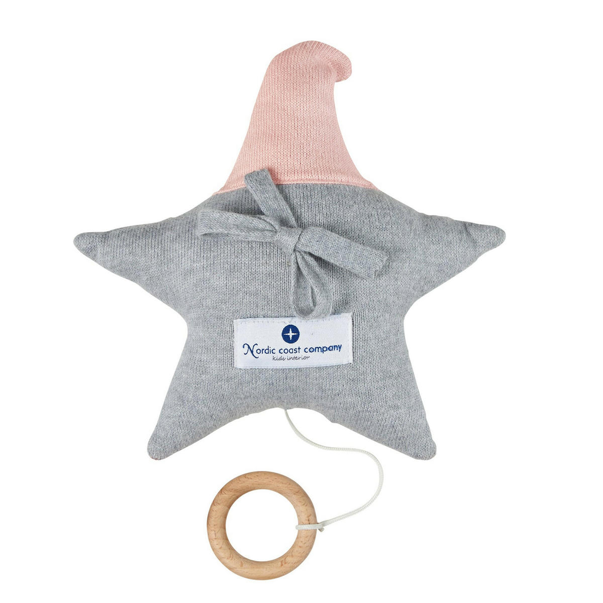 SPIELUHR Baby Geschenk Set: Spieluhr + Rassel Stern Rosa - Rosa, Textil (15/4/22cm) - nordic coast company