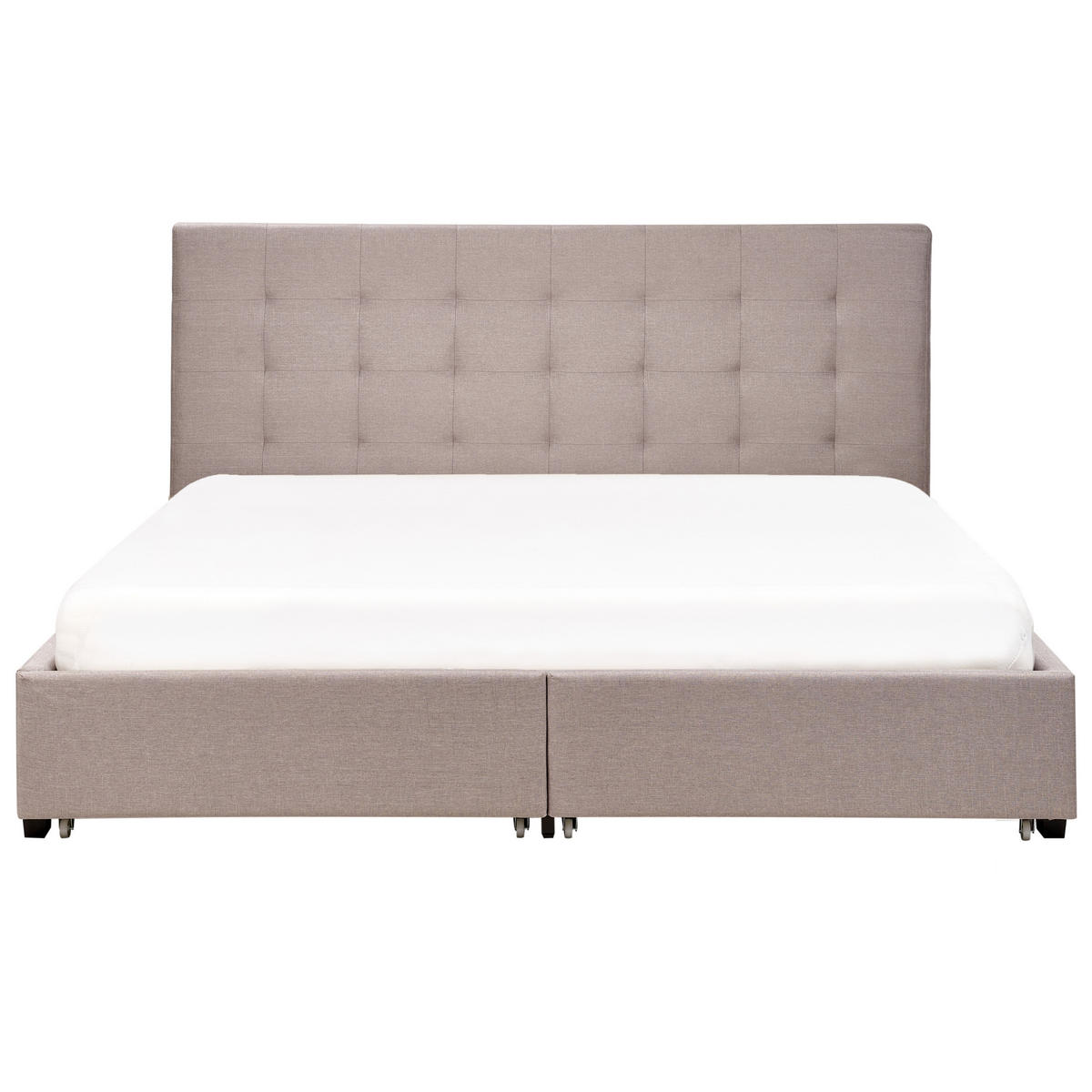 POLSTERBETT180X200 cm Grau La Rochelle - Hellgrau, Textil (180/200cm) - Beliani