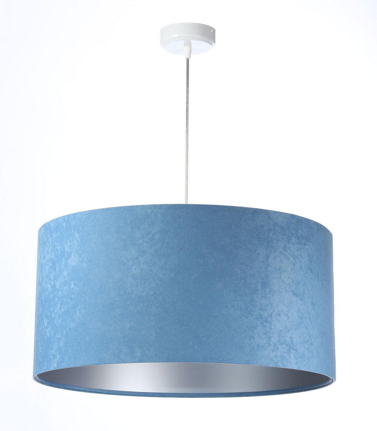 HÄNGELEUCHTE Blau 50/25 cm - Blau/Silberfarben, Kunststoff (50/0.8/25cm) - ONZENO