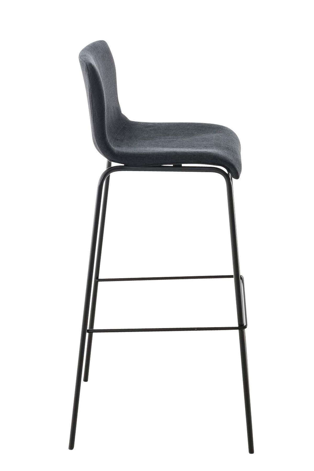 BARHOCKER Stoff Dunkelgrau - Dunkelgrau/Schwarz, Textil/Metall (43/100/48cm) - CLP