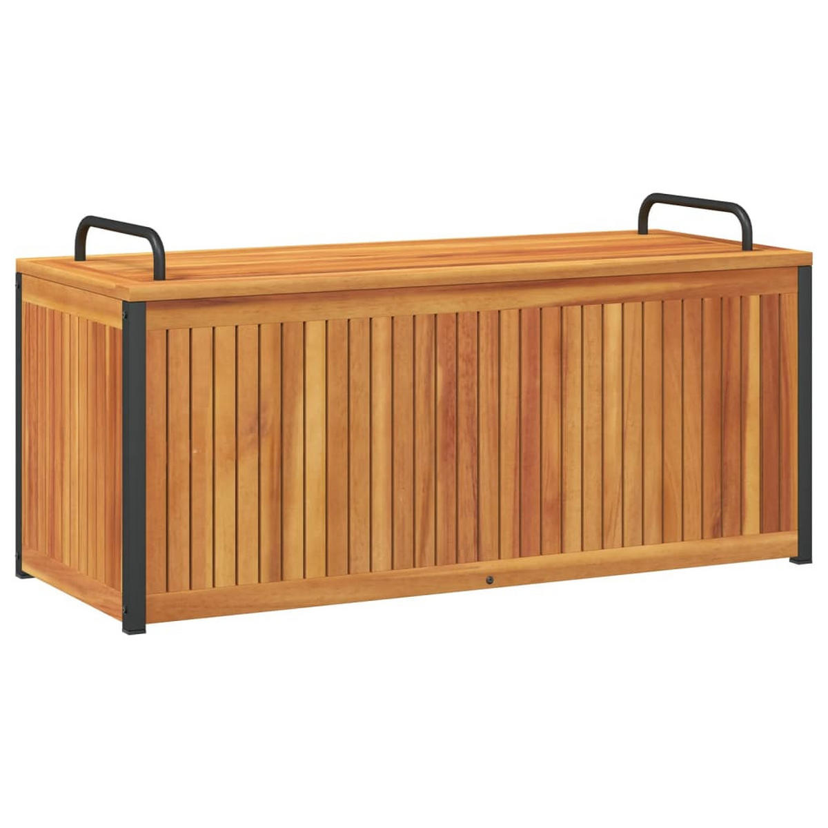 GARTENBOX mit Praktischer Griff, 110/45/42/53 cm, aus Massivholz Akazie und Stahl - Braun, Holz (45/53/110cm) - vidaXL