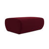 POUF Samt Stoff Rot - Bordeaux/Rot, Kunststoff/Textil (102/40/62cm) - Makamii