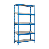 SCHRÄGBODENREGAL DOWA | Stecksystem | HxBxT 200x100x40cm | Fachlast 200kg | Blau - Blau, Metall (100/200/40cm) - PROREGAL