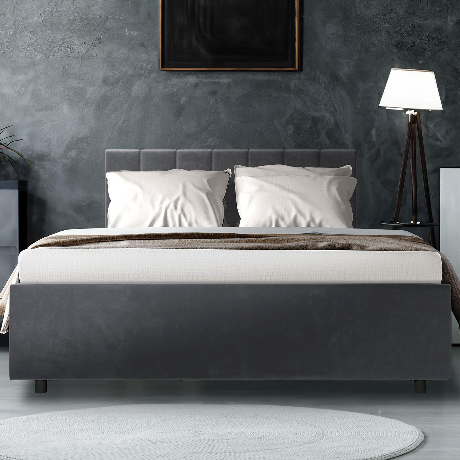 KALTSCHAUMMATRATZE 140x200 cm - Weiß, Textil (140/200cm) - Juskys