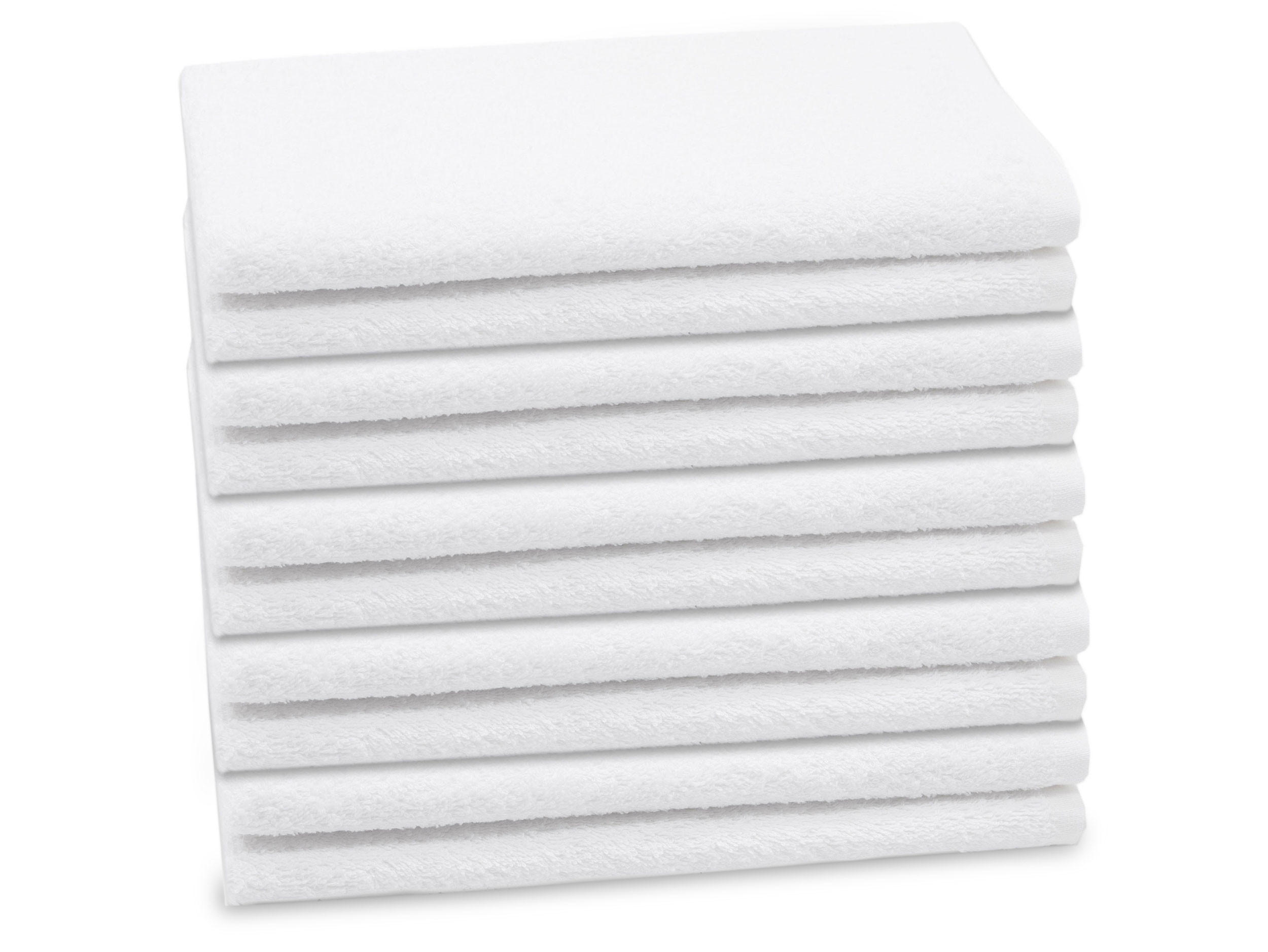 GÄSTETÜCHER, 10er-Set, 40x60 cm, 100% Baumwolle, Weiß - Weiß, Textil (40/60cm) - Zollner