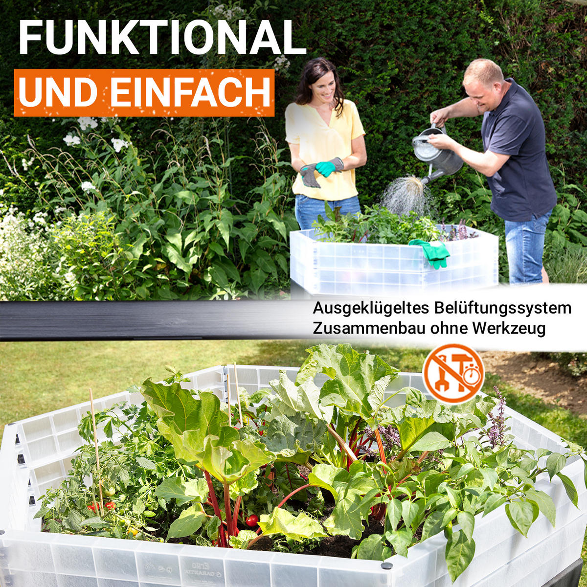 HOCHBEET Wachstumsmodul L passend für Garantia Hochbeet-Systeme - Transparent, Kunststoff (110/25/110cm) - GARANTIA
