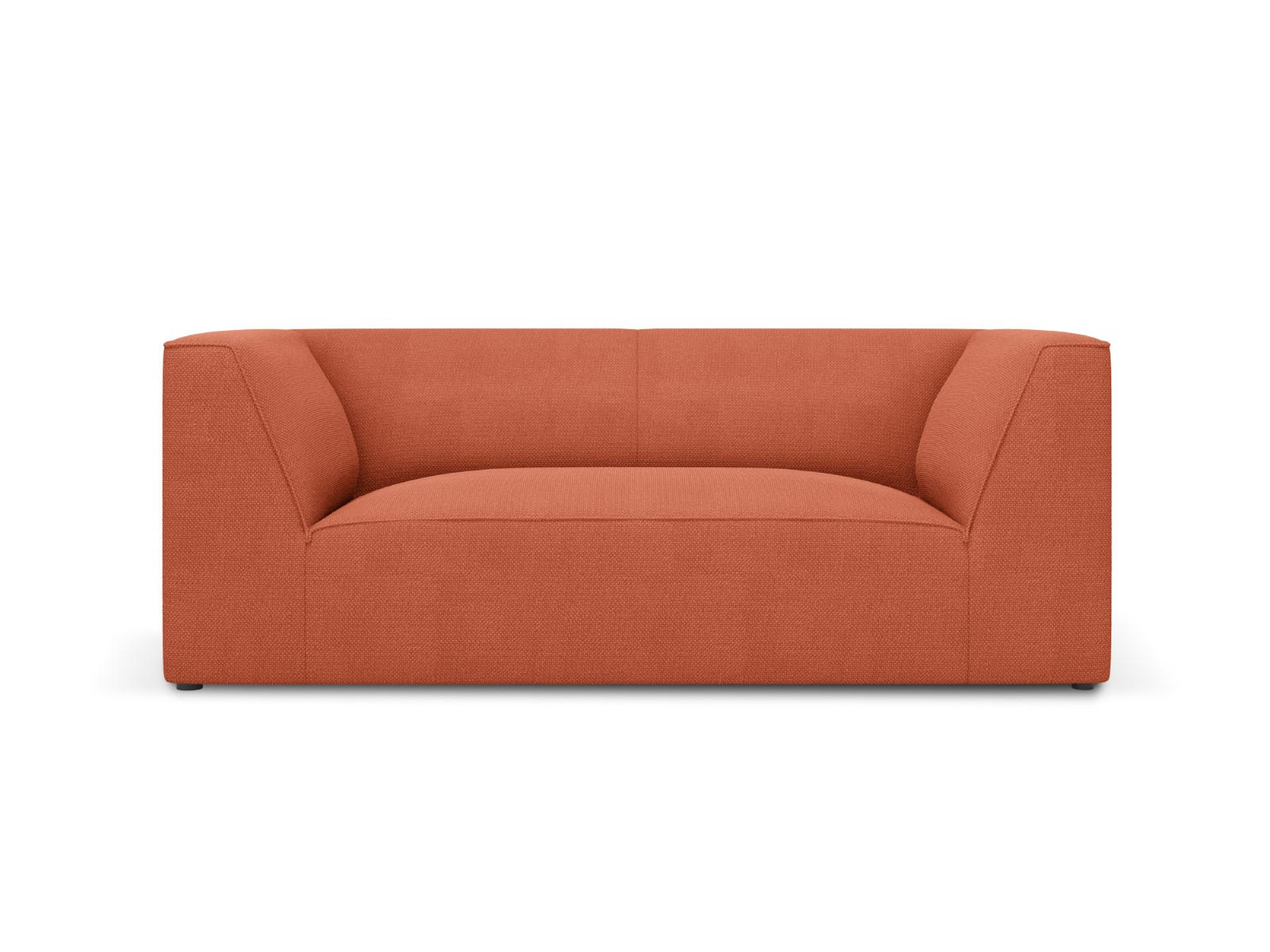 SOFA Ruby aus strukturiertem Stoff koralle 2 Sitzplätze - Koralle, Textil (174/69/93cm) - Micadoni
