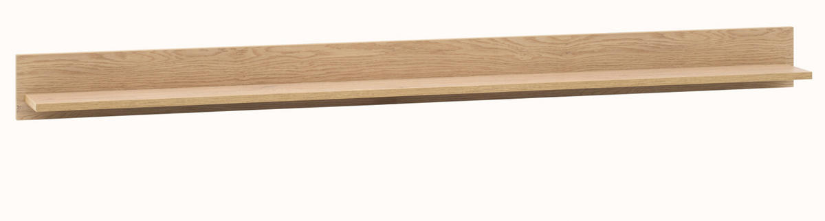 WANDBOARD Eiche, Wandregal 195 cm - Kaschmir/Eichefarben, Holzwerkstoff (195/15/17cm) - Furn.Design