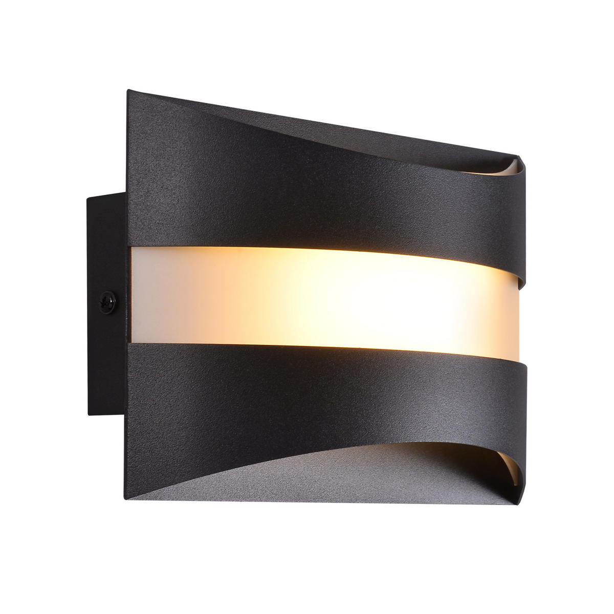 LED-WANDLEUCHTE Illuminant 21/13/8 cm - Schwarz, Metall (13/8/21cm) - ZMH