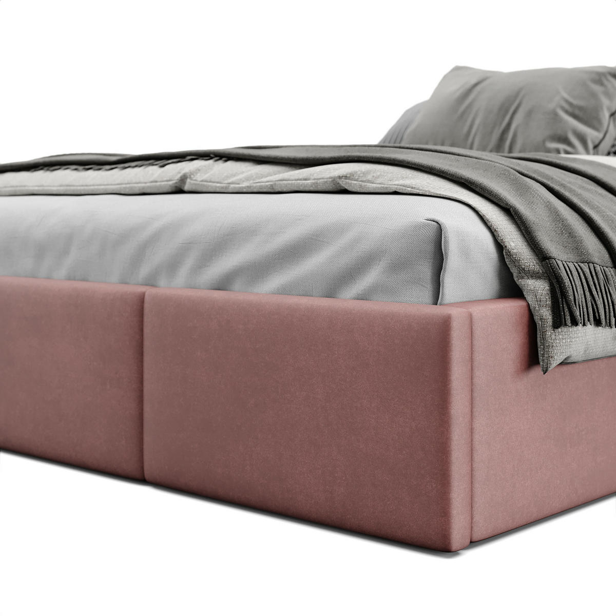 POLSTERBETT für Schlafzimmer Bett mit Stauraum Altrosa 180x200cm - Altrosa, Holzwerkstoff/Textil (180/200cm) - Muralo