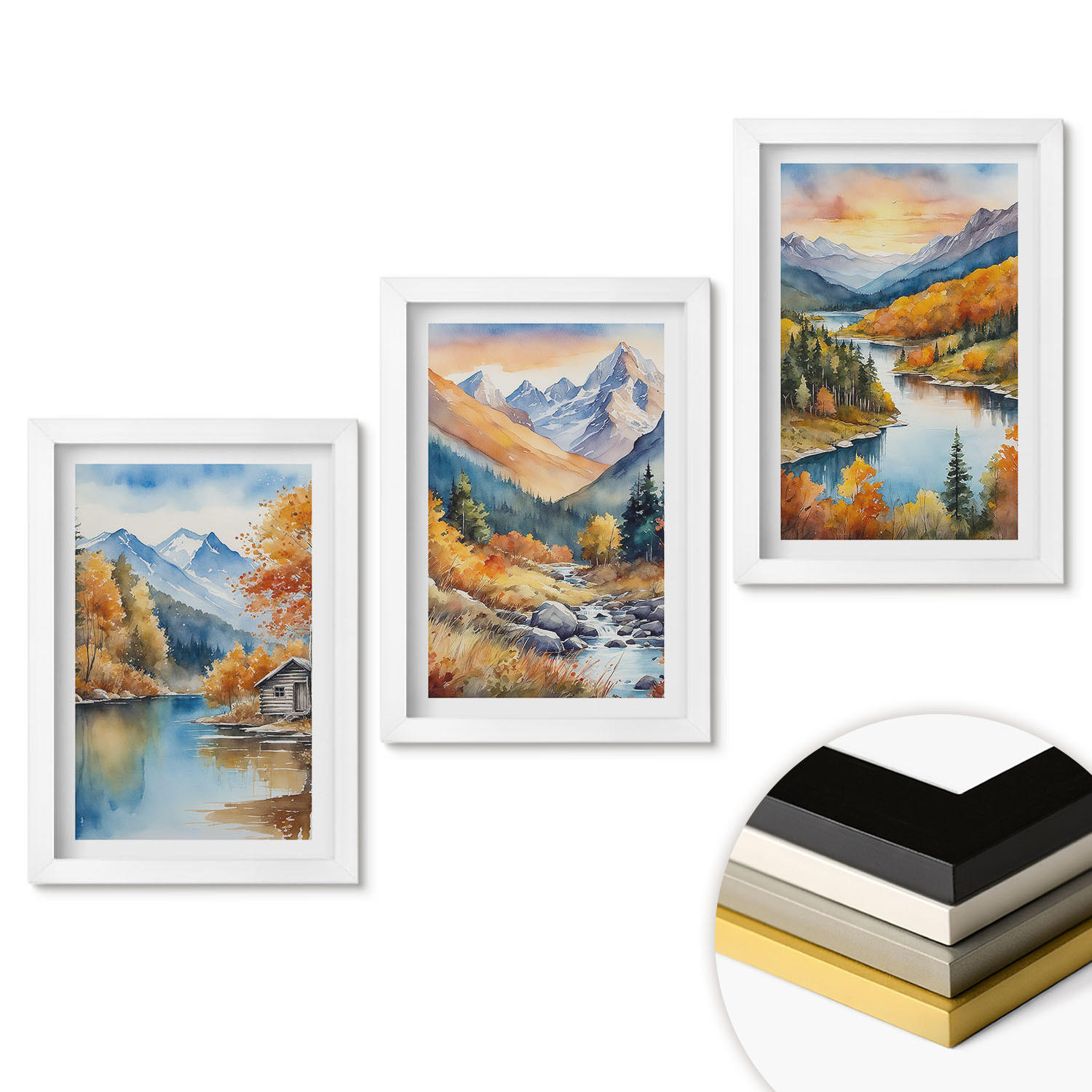 ArtPrintCave Wandbilder Weiß 20x30 cm