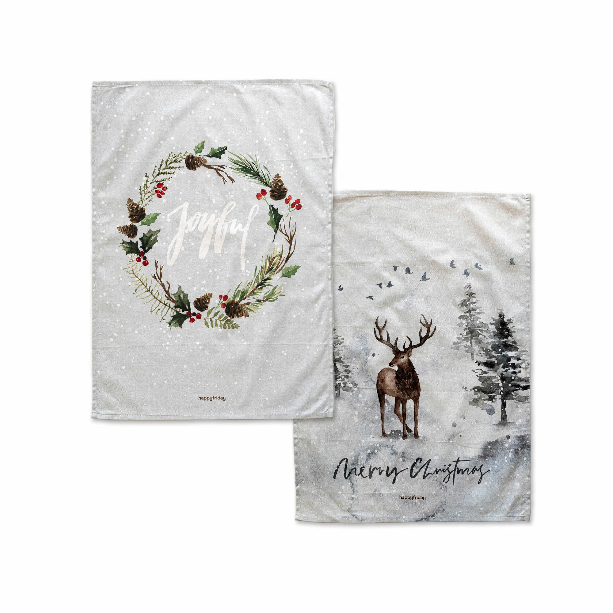 GESCHIRRTUCH (2 tlg) icy 70x50 cm mehrfarbig - Multicolor, Textil (70/50cm) - Happy Friday