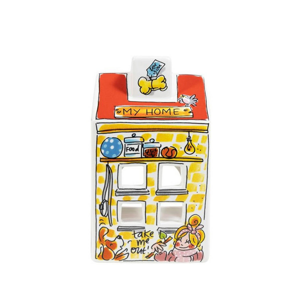 LICHTHAUS Hundeliebhaber in Bunt - 14,50cm - Multicolor, Keramik (8.5/14.5/8.3cm) - Blond Amsterdam
