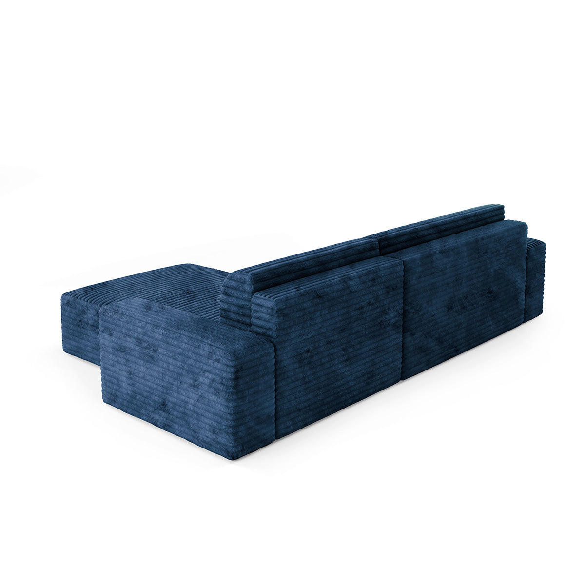 ECKSOFA Fabio 3 Sitzplätze Dunkelblau - Blau, Holz (300/185cm) - Petits-meubles