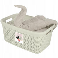 WÄSCHEKORB 45L, Creme - Creme, Kunststoff (60/38cm) - KADAX