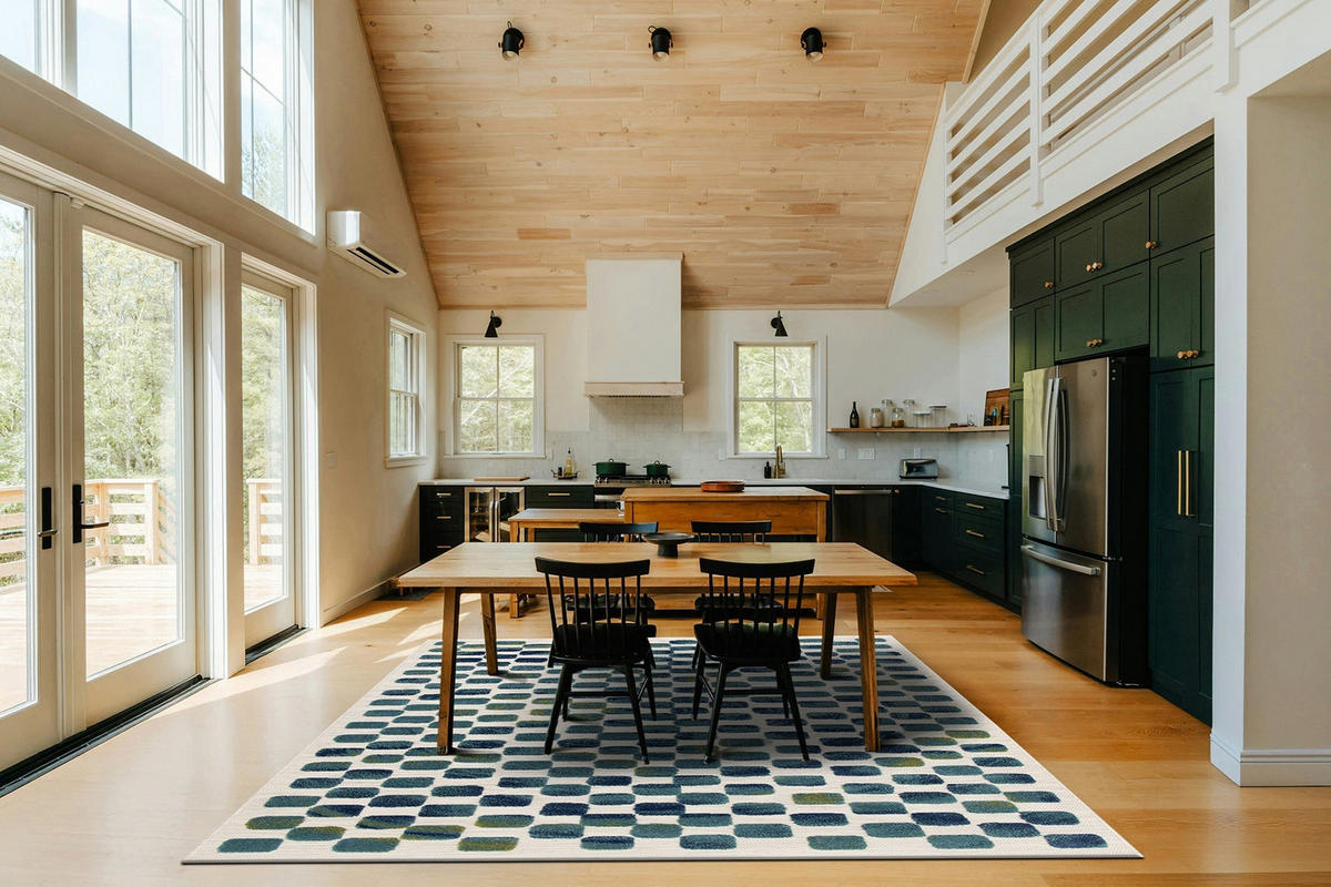 TEPPICH modern grafisch blau - Blau, Textil (120/170cm) - AFK Living