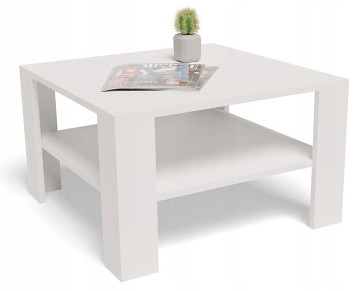 COUCHTISCH NIEDRIG EX3 Weiß 68/68/41 cm - Weiß, Holzwerkstoff (68/68/41cm) - Matkam Möbel