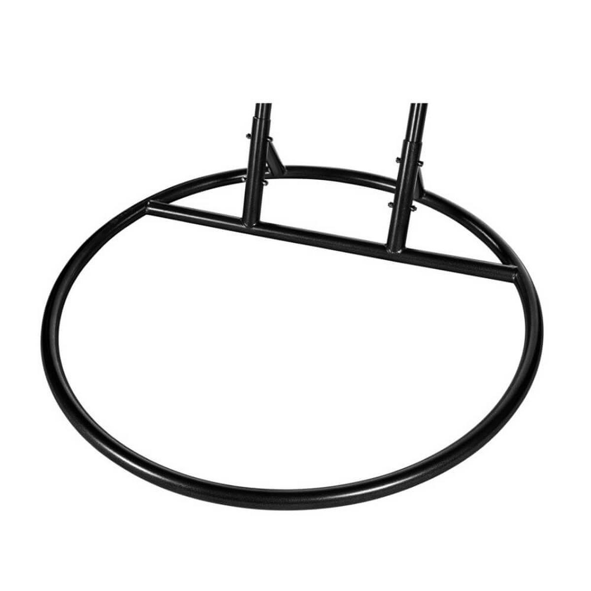 GESTELL für Polyrattan Hängesessel TORUS - Schwarz - Schwarz, Metall (120/195/120cm) - Home Deluxe