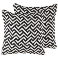 DEKOKISSEN 2er-Set Weiß 45/45 cm Salizar - Weiß, Textil (45/45cm) - Beliani