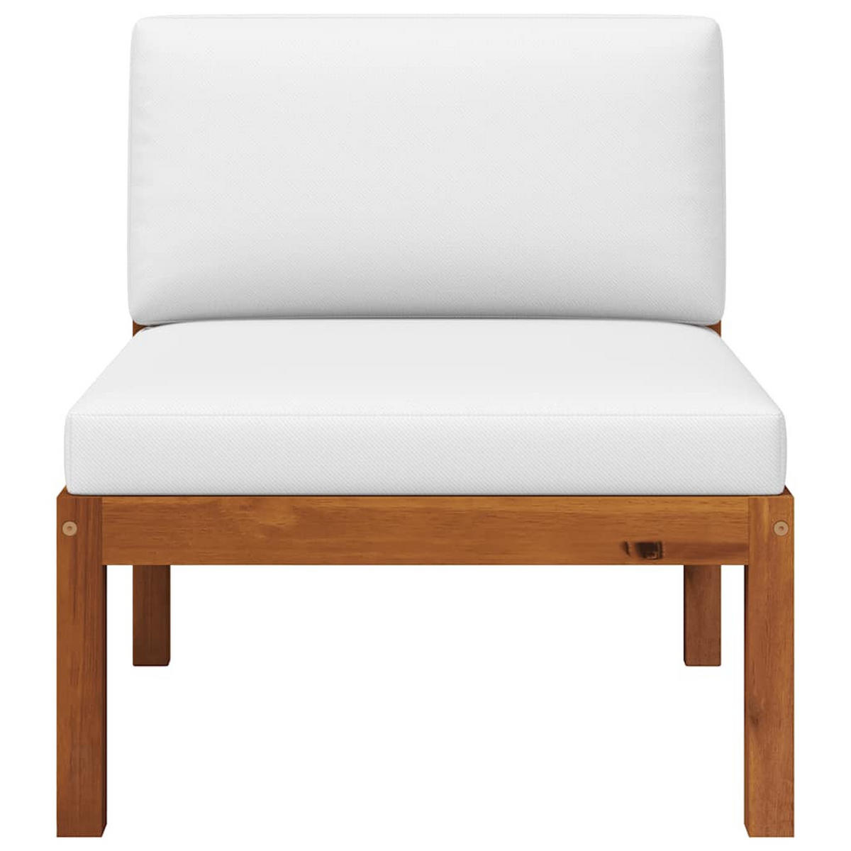 LOUNGESOFA mit Cremeweiß Kissen und Seilrückenlehne, 65/65/60 cm, aus Holz und Seil - Creme/Braun, Holz/Textil (65/60/65cm) - vidaXL