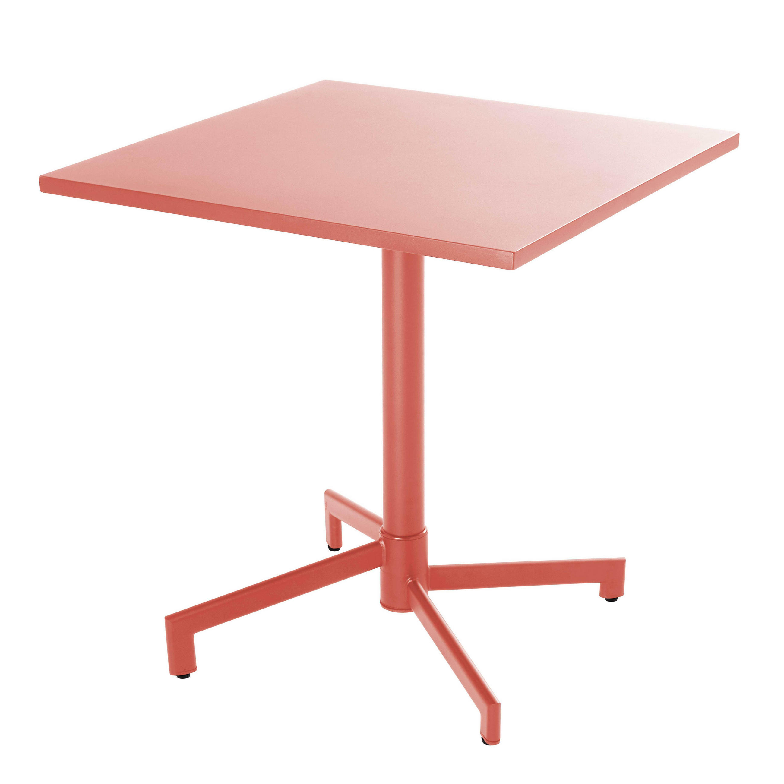 BISTROTISCH, Tonfarbe - Pink, Metall (70/70/72cm) - Oviala