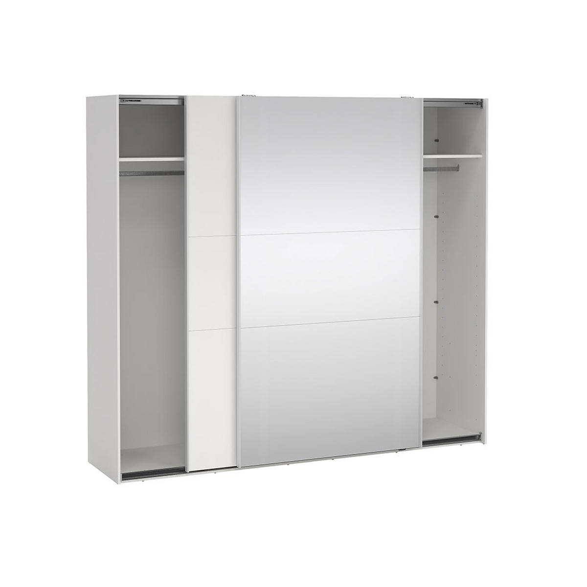 SCHIEBETÜRENSCHRANK, Como, Weiß, Holzwerkstoff, 244 x 67 x 221 cm - Weiß, Holzwerkstoff (244/221/67cm) - ebuy24