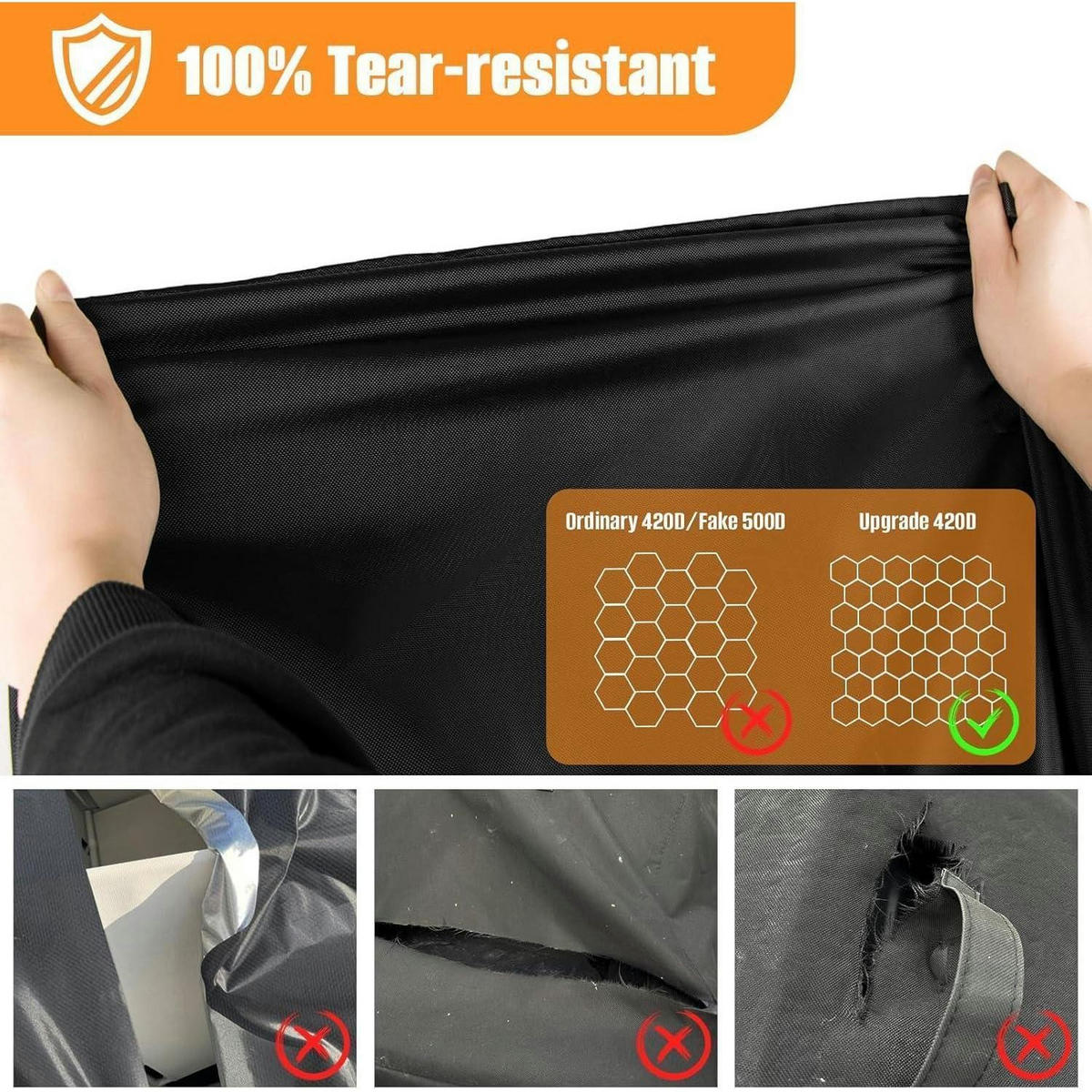 TERRASSENMÖBEL-ABDECKUNG 4-teiliges Set Schwarz - Schwarz, Textil (77/79/142cm)